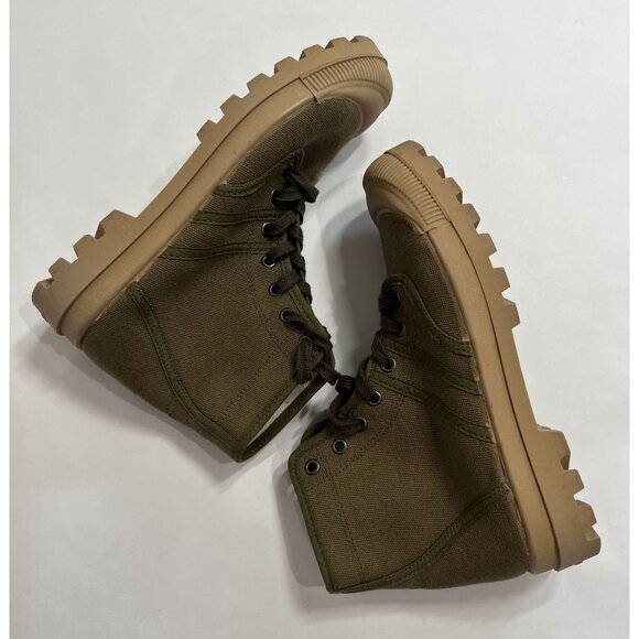 Pataugas Original Vert Militaire Boots in Green - Picture 6 of 8